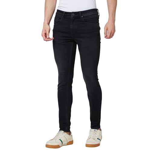 Image of Spykar Men's Skinny Fit Low-Rise Casual Jeans