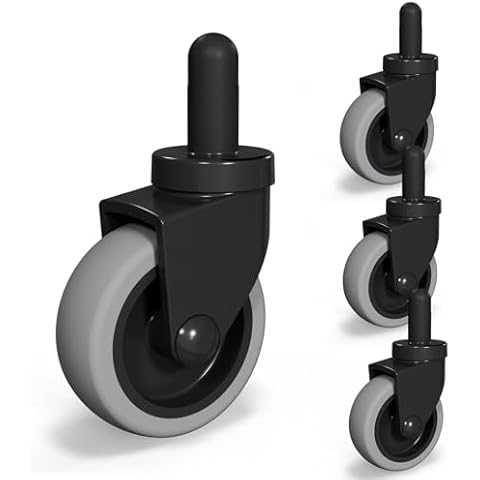 AAGUT Mop Bucket Wheels Replacement 3", Non-Marking TPR Castors Compatible with Rubbermaid Models 7570-L2, 7571,7580,7581,7582 7583, Set of 4 Cover