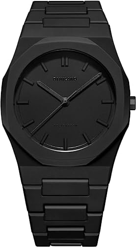 D1 Milano Polycarbon Black Dial Men's Watch Quartz Movement - Sleek and Stylish Timepiece with Durability and Elegance for the Modern Gentleman, Shadow Black