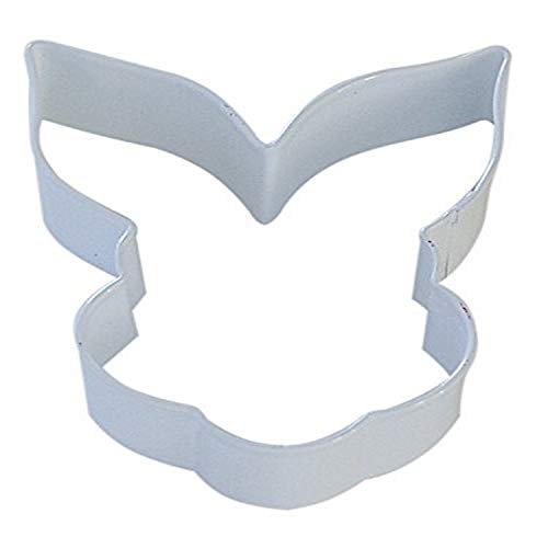 CybrTrayd R&M Bunny Face Durable Baked-On Polyresin Finish Cookie Cutter, White