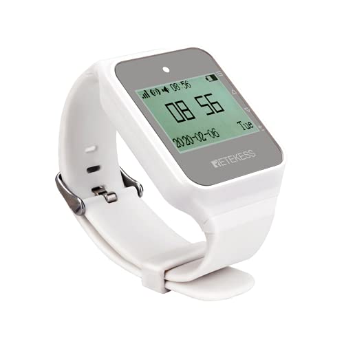 Buy 2 get 3 Retekess TD108 Wireless Calling System Restaurant Pager English Portuguese Smart Call Alert System Rechargeable Wrist Pager Customise Watch Receiver
