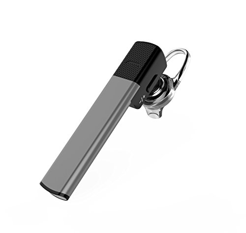 FlatFin Wireless Bluetooth Headset, Handfree in Ear Earpiece Earbuds with Microphone for iPhone iPad iPod, Samsung, Android Cell Phone, Black