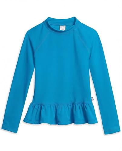 Image of City Threads Girls Long Sleeve Rashguard UPF 50+ Made in USA, Girls' Rash Guard Shirts with Sun Protection