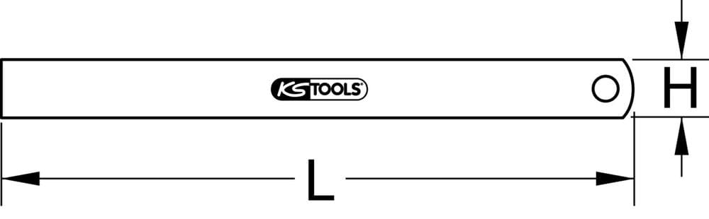 KS Tools Riga in Acciaio Semi-Flessibile 300 mm