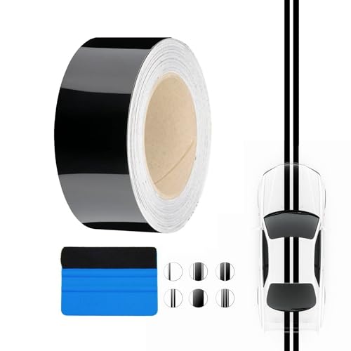 Image of Black Gloss Vinyl Wrap Film Roll Kit Out Chrome Delete Wrap 2080 Series (Gloss Black, 2 Inches x 25 FT)