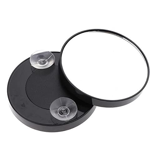 8x5X Magnifying Suction Cup Travel Mirror for Precise Makeup Apply 2pcs Black-image-31