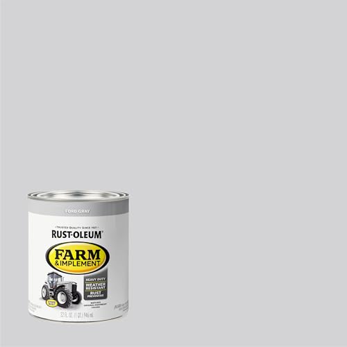Image of Rust-Oleum 280154 Farm & Implement Enamel Paint, Quart, Ford Gray, (Pack of 1)