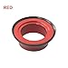 Road for Bike Stem Top Bowl Cover for 28.6mm Fork Tube, Aluminum Alloy Headset Cap with O-for Ring Seal and Rubber Sleeve, Compatible with 44mm Upper Headset, Flat Style Dust Seal(Red)