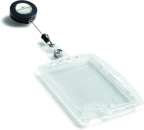 Durable Doppelbox mit Jojo für 2 Betriebs-/Sicherheitsausweise, 10 Stück, transparent, 822419