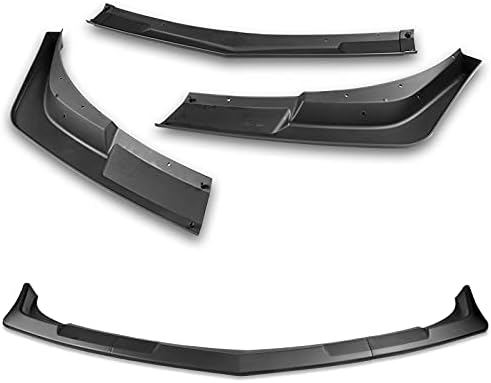 Kit de 3 bordes para parachoques delantero compatible con Chevy Camaro SS Z28 V8 2014-2015, alerón de protección con moldura divisora estilo STP,