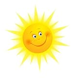 IMIKEYA Sonne Wandaufkleber Lächelnde Sonne Wandtattoo Wandsticker Wandaufkleber Wanddeko für Wohnzimmer Schlafzimmer Kinderzimmer