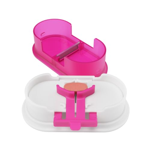Image of EQUADOSE Precision Pill Splitter with Centering Guide, Dual Stainless-Steel Blades for Small & Large Tablets, Accurate Halves & Quarters for Medication, Vitamins and Pet Pills, Pink
