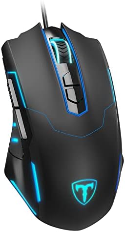 Lizsword Wired Gaming Mouse, PC Gaming Mice [Breathing RGB LED] [Plug Play] High-Precision Adjustable 7200 DPI, 7 Programmable Buttons, Ergonomic Computer USB Mouse for Windows/PC/Mac/Laptop Gamer