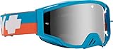 spy goggle lens color [: 0] SPY+ - Foundation Plus, Bolt Blue, HD Smoke with Silver Spectra Mirror HD Clear, Large-Extra Large, Moto Goggles, Unisex, Adult