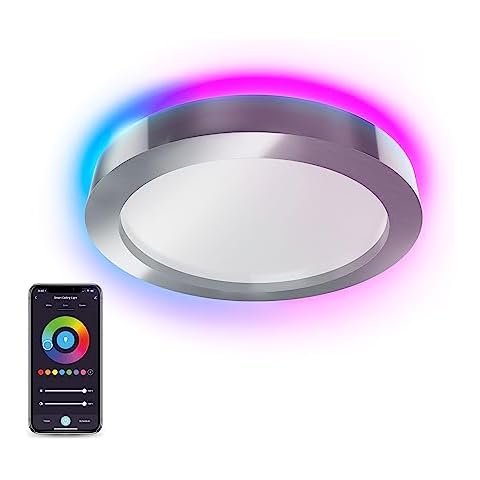 Atomi Smart WiFi LED Ceiling Light, 2200 Lumens 24W, Tunable and Dimmable, White and Color-Changing 2000K-6500K, Control with Voice or App, Works with Alexa and Google Assistant Cover
