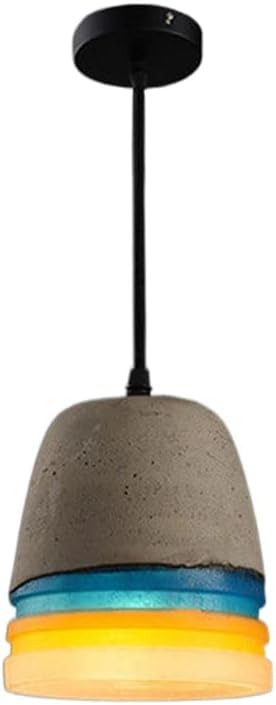 Lámpara colgante de resina con acabado gris cemento y estilo moderno industrial E27