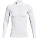 Under Armour Men's ColdGear Armour Compression Mock, White (100)/Black, Small