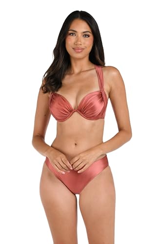Haut de maillot drapé La Blanca Sienne taille 46 pour femme chic
