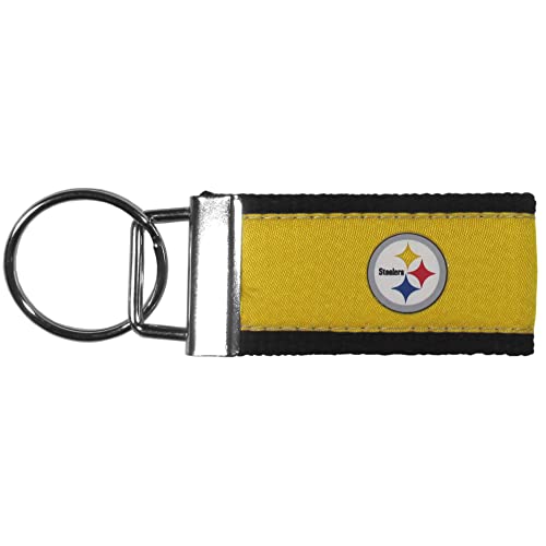 Siskiyou Sports NFL Pittsburgh Steelers Woven Key Chain, One Size,