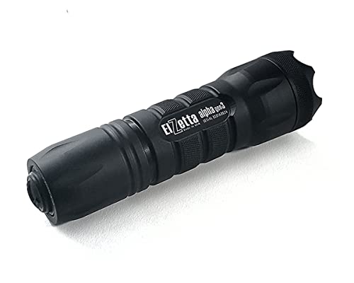 Elzetta Alpha Gen3 A-313: 1Cell Flashlight with Crenellated Bezel Ring, Standard Optic, and High/Low Tailcap (4500K)