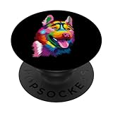 Photo Gallery colorful siberian husky art - vivace design con cane husky popsockets popgrip adesivo Photo Gallery colorful siberian husky art - vivace design con cane husky popsockets popgrip adesivo