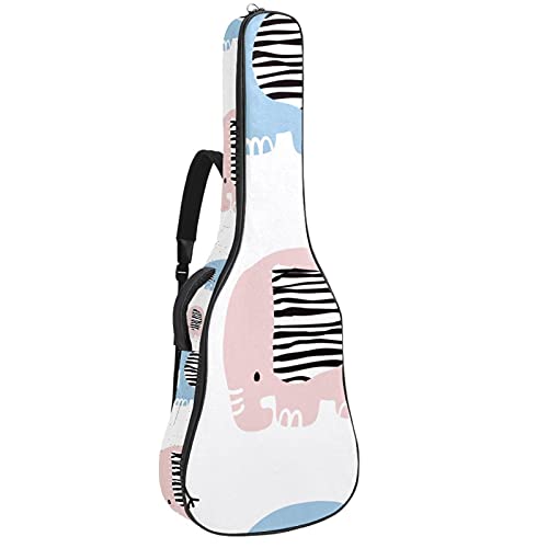 Housse de transport pour guitare classique imprimée éléphants idéale pour les cours et voyages