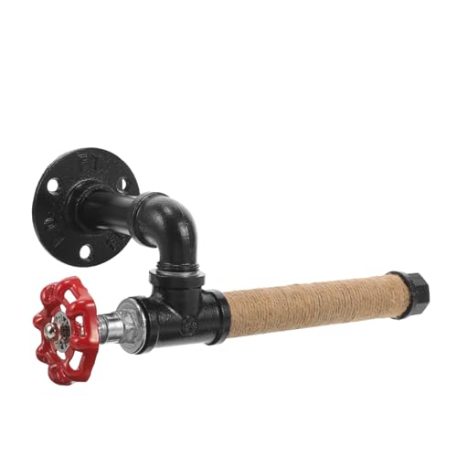 WOONEKY Piped Paper Towel Holder Storage Shelves Under Cabinet Towel Bar Paper Towel Holder Shelf Industrial Pipe Towel -Mounted Paper Rack Dispenser Kitchen Supply Iron