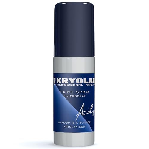 Kryolan Fixing Spray Non-Aerosol, 50 ml Fixing Spray For Makeup Long Lasting, Fragrance-Free Makeup Sheild, Makeup Spray, Makeup Fixer Spray, Fixing Spray for Everyday, Wedding, Cosplay Makeup, Clear