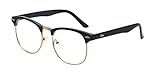 Outray Vintage Retro Classic Half Frame Horn Rimmed Clear Lens Glasses