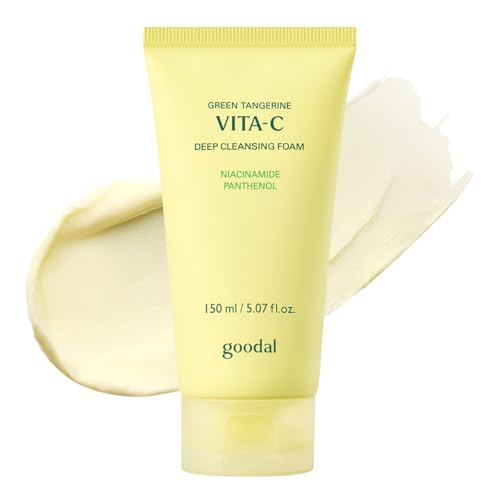 GOODAL Green Tangerine Vitamin C Cleansing Foam for Sensitive Skin | Gentle Formula for Deep...