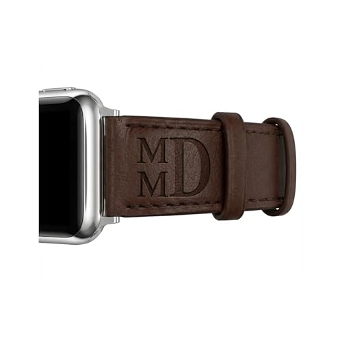 Bracelet Smart Watch en cuir gravé et personnalisable compatible iWatch tout modèle