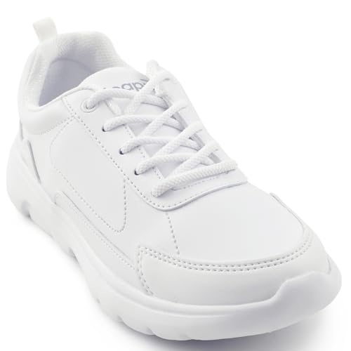 Image of Liberty SCHLSTAR-L Lacing Uniform Shoes for Boys & Girls with PU & EVA Sole | Quick-Wear Elastic Laces | Comfortable Footbed | Stylish, Modern Design