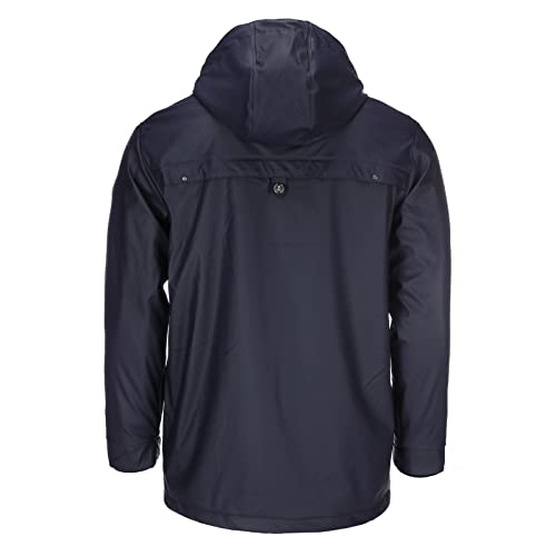Dry Fashion Herren Regenjacke Bergen - Herrenjacke Regenmantel Männer Jacke Gefüttert Winddicht Wasserdicht in Navy Größe XL