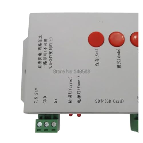 Controlador T1000S RGB para programar efectos dinámicos en 2048 píxeles LED 5