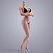 1/6 Scale Female Action Figure Body, 12 inches Seamless Flexible Large Bust Soft Female Figure Body Doll Model with Detachable 3 Pairs of Hands Gesture & 2 Pairs of Feet Shapes (Pale Skin)