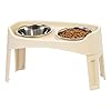 IRIS-USA-Elevated-Dog-Bowls-Dog-Food-Bowls-Elevated-for-Large-Dogs-Dog-Raised-Bowls-with-2-Stainless-Steel-Bowls-2-Quart-12-Height-Almond IRIS USA Elevated Dog Bowls