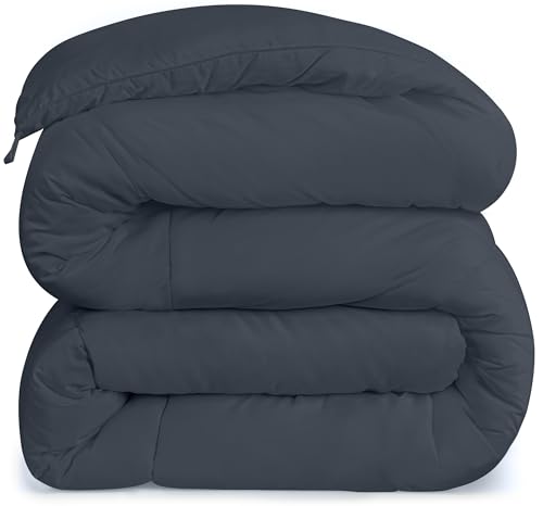 Image of Utopia Bedding Comforters Queen Size, All Season Duvet Insert, Down Alternative Box Stitched Bed Comforter with Corner Tabs, Machine Washable (Grey)