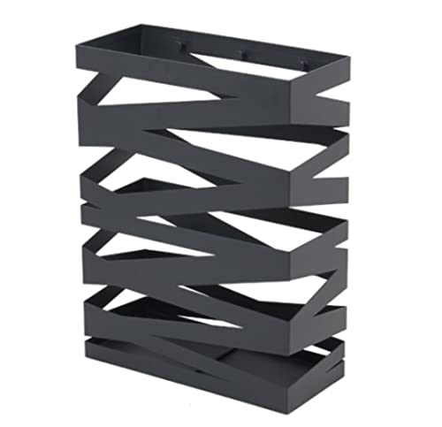 傘立て玄関収納 傘置き 鉄製傘立てホテルロビーホワイエクリエイティブ傘立てドレンホルダーロングハンドル傘立て収納傘ラック 傘収納 コンパクト (Color : Black, Size : 30*13*40cm)