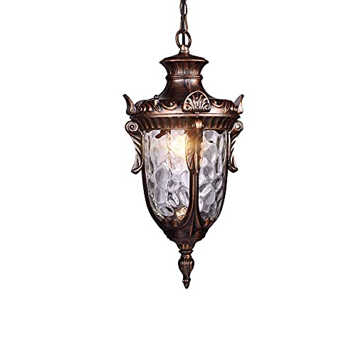 Lustre étanche extérieur anti-humidité lanterne en verre pour plafond de balcon