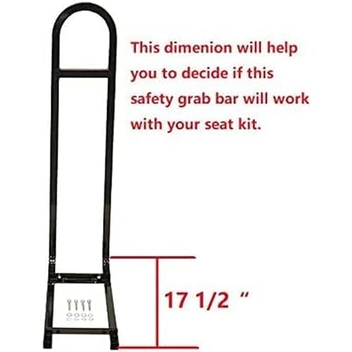 Huskey Golf Cart Rear Seat Safety Grab Bar U-Shaped Hand Rail for EZGO TXT/RXV Models, One Solid Piece with Mounting Hardware…