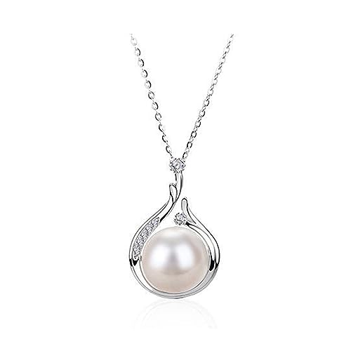 Pearl Pendant Necklace for Women, Exquisite Freshwater Cultured Pearls, Master Level Crafts, 925 Sterling Silver, Noble Temperament, Colorfast, Gift for Mom, Wife and Daughter