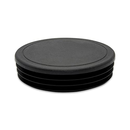 Image of Flyshop 8 Pack Black Plastic Hole Plug Round Tubing End Cap Chair Glide Inserts 76 mm, 3 inch