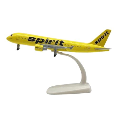 Modelo de avión fundido a presión Spirit Airlines A320 de metal con detalles de exhibición