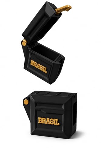 Estojo Porta Figurinhas Copa do Mundo Organizador Compacto Capacidade Para Mais de 130 Figurinhas (Preto com Dourado)