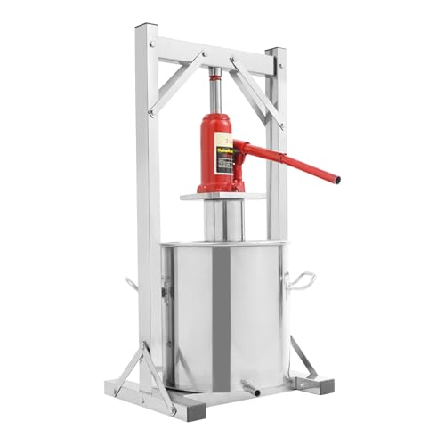 Prensa hidráulica de frutas 12L vino Sider Prensa Fácil Operación Gran Capacidad Herramienta Prensa de Vino Estructura Estable Trituradora de Prensa de Frutas para Prensa de Frutas Suave Como Uvas