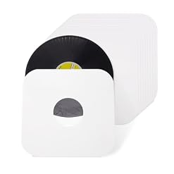 sdroceRyaM 12 Inches Vinyl Record Inner Paper Sleeves with PO Film – Anti-Static White Kraft Paper Protection Covers for 12 » 33 RPM LP Record Vinyl – 10 Pack (Round) - Les Beatles, Paul McCartney, John Lennon, RIngo Starr, George Harrison