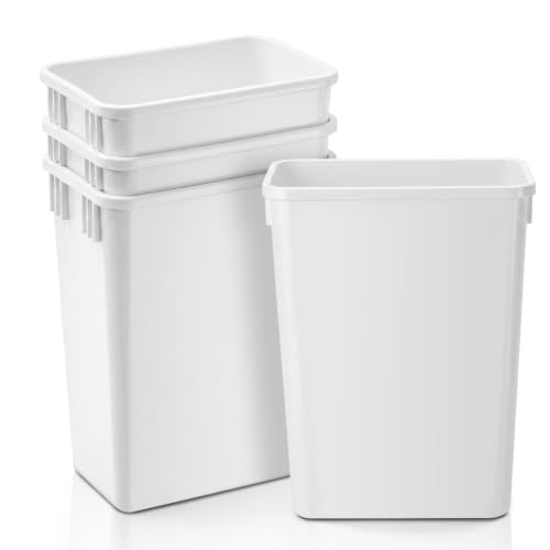 Set de 4 Canecas de Basura Plásticas 35 Quart Blanco