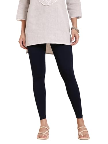 Image of TWIN BIRDS Super Stretchable Cotton Elasthane Fabric Ankle Length Leggings for Women