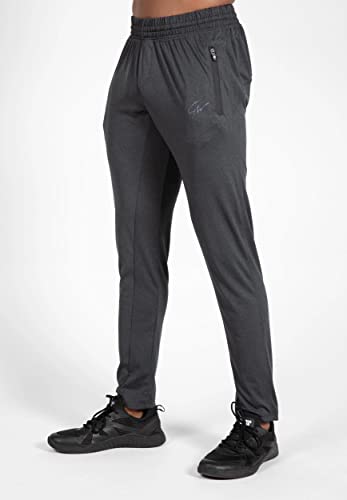 Gorilla Wear Glendo Trainingshose - schwarz - leichte Jogginghose mit Logo Aufdruck bequem zum Sport Alltag Freizeit Workout Training Atmungsaktiv aus Polyester Elasthan, L Cover
