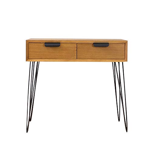 Suárez Consola con 2 cajones, Nogal, 80x34x77cm